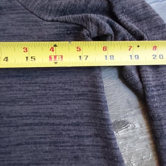 RD Style Charcoal Gray Cold Shoulder Tunic-Long Sleeved, Rayon/Polyester Blend - Picture 3 of 7